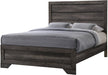 Elements International Nathan King Platform Bed in Gray Oak Lacquer image