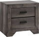 Elements International Nathan Night Stand in Gray Oak Lacquer image