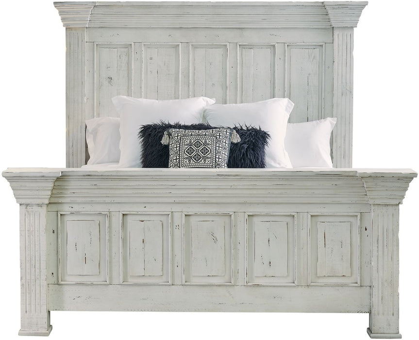 Elements International Olivia White King Panel Bed MBLV700KB