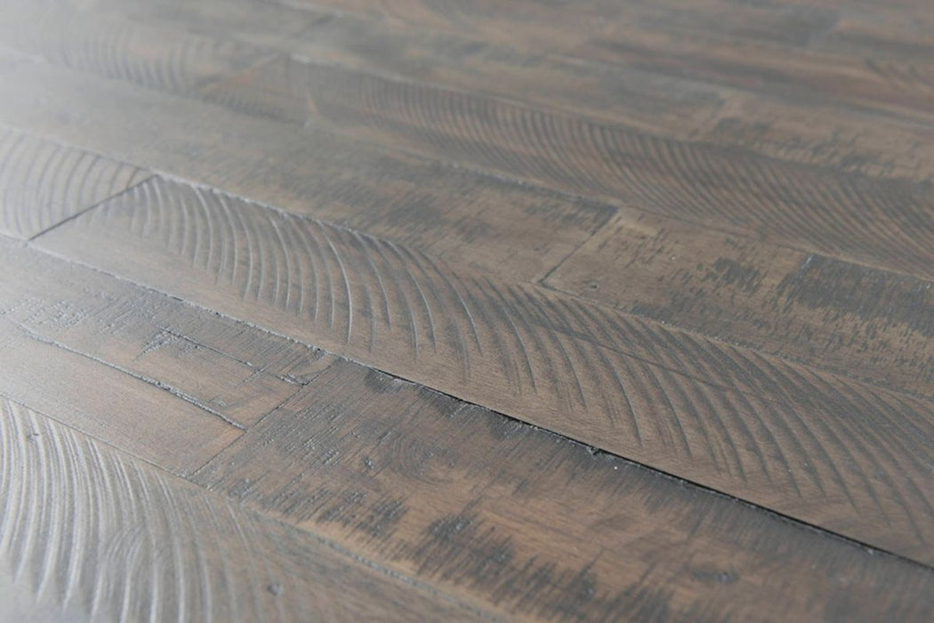 Elements International Sawyer Rectangular Dining Table in Smokey Dark Ash