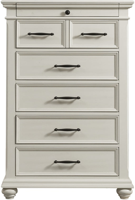 Elements International Slater 7 Drawer Chest in White image