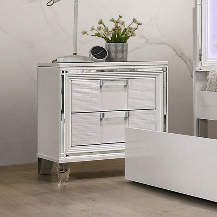 Elements International Twenty Nine Youth Nightstand in White