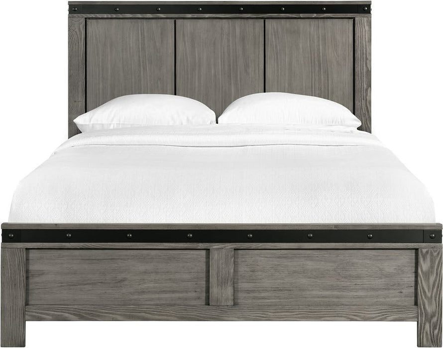 Elements International Wade King Bed in Gray image